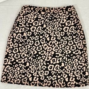 Loft leopard print skirt